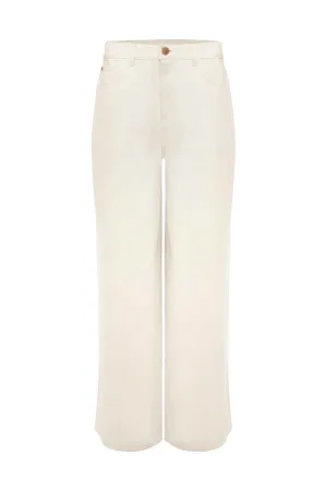 Lorelei Ecru Wide Leg Jean