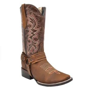 Luma Priscilla Women's Bulldog Brown Square Toe Western Boots Luma Priscilla Women's Bulldog Brown Square Toe Western Boots
